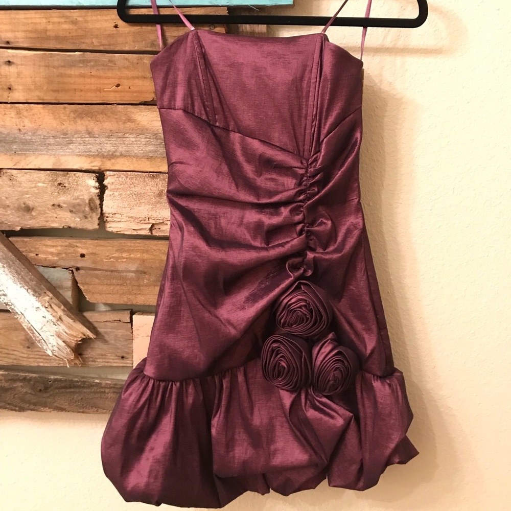 Strapless Raisin-Colored Dress